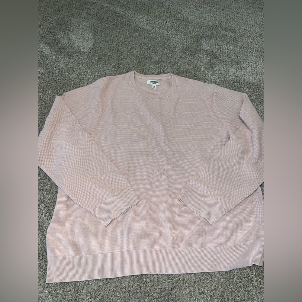 Goodthreads Light Pink Textured Long-sleeve